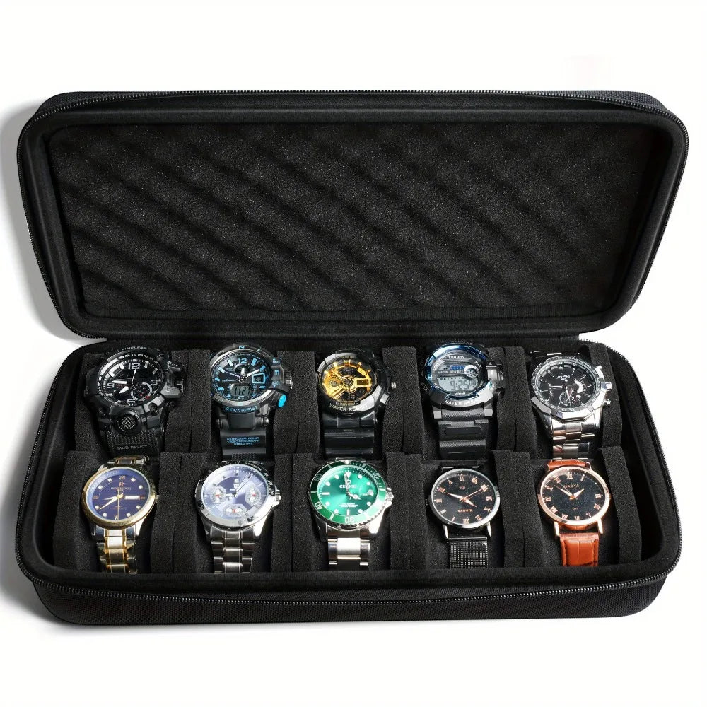 5/10 Slots Hard Shell Watch Storage Box, Carry Case, Display Organizer, Watch Box Holder Display Cabinet, Ideal for Gifts