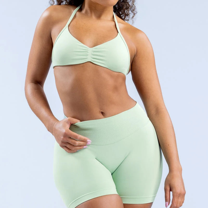 2pcs impact Gym Set Women DFNNYE strappy Yoga Fitness outfits Bra Top sportswear Workout Seamless Shorts Sports Suits  sets