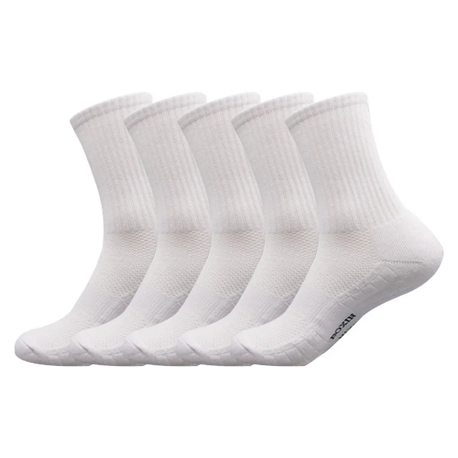 5/10/20 Pairs New Cool Men Black White Warm Socks Set Autumn Winter Male Solid Color Sport Short Socks For Men Dropshipping