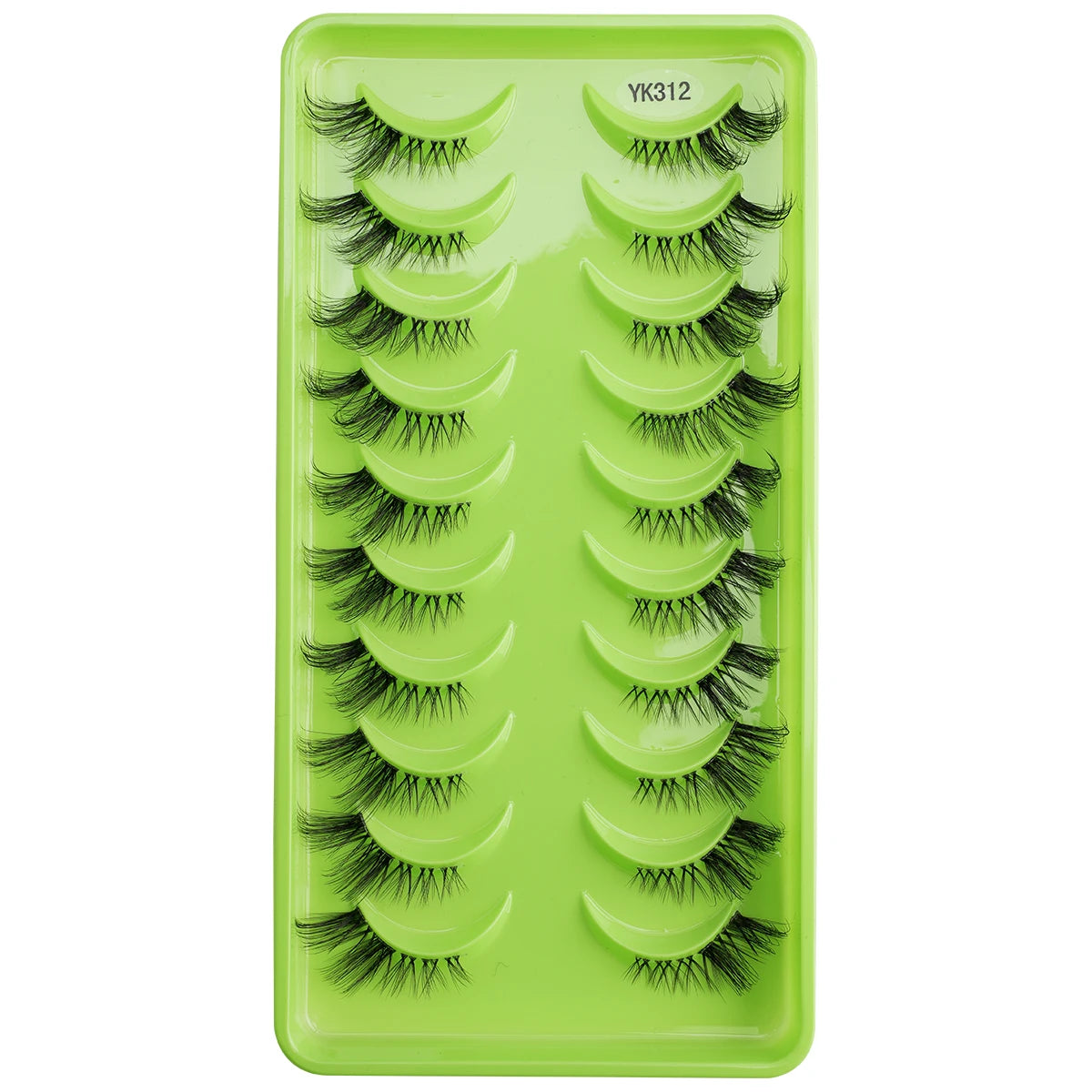 New Half Eyelashes 3/10Pairs Half Lashes Natural 3D Cat Eye Lashes Clear Stem False Eyelash Extension Makeup Faux Cils maquiagem