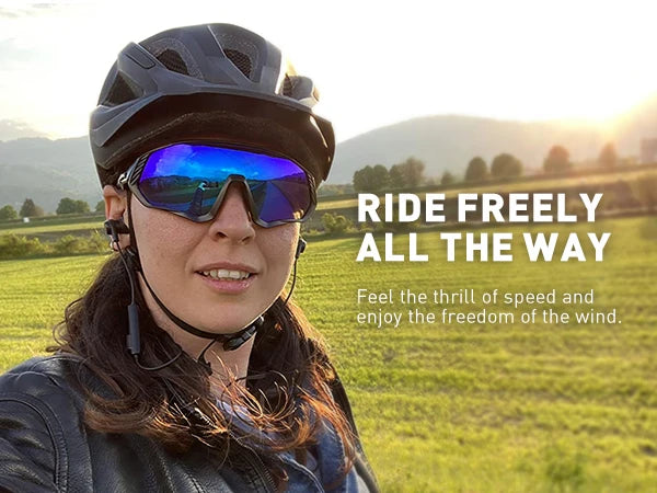 KAPVOE Polarised Cycling Glasses Outdoor Bicycle UV400 Goggles 5 Interchangeable Lenses Unisex Sports Sunglasses for Men Women