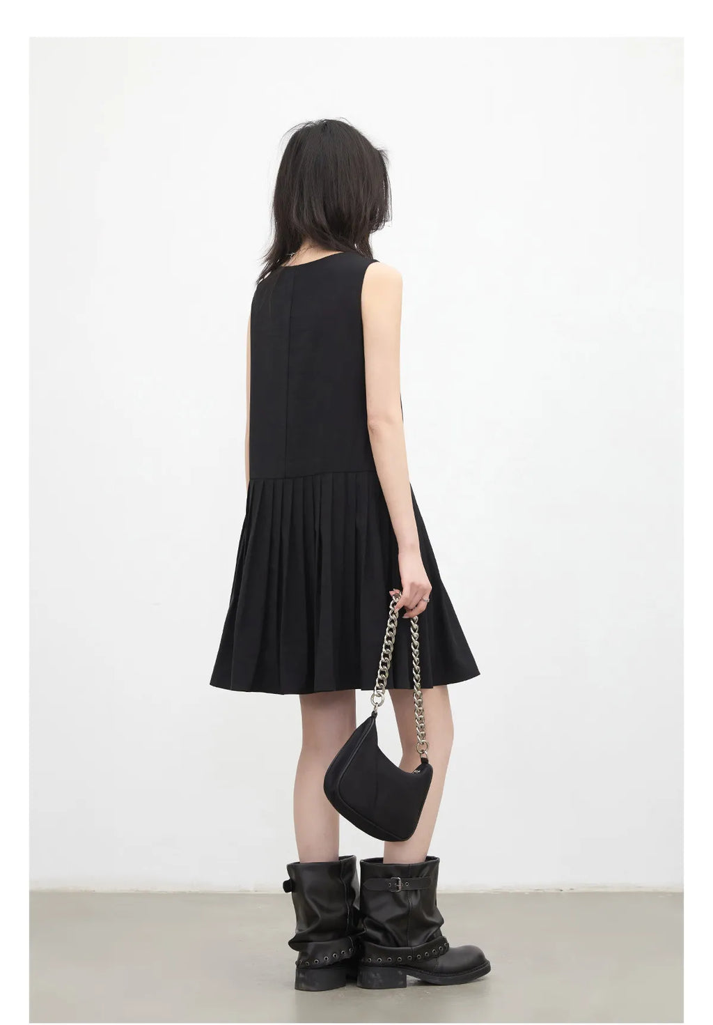 CHIC VEN Fashion Women Dresses Solid A Line Loose Casual V-neck Sleeveless Female Dress Mid-length Spring Summer 2026
