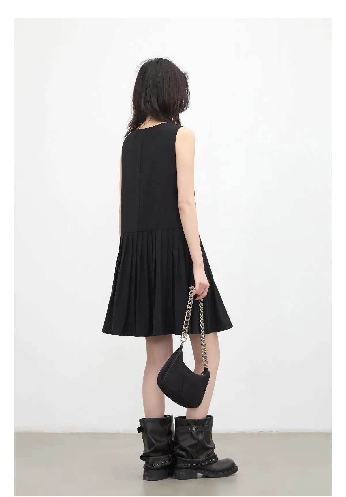 CHIC VEN Fashion Women Dresses Solid A Line Loose Casual V-neck Sleeveless Female Dress Mid-length Spring Summer 2026