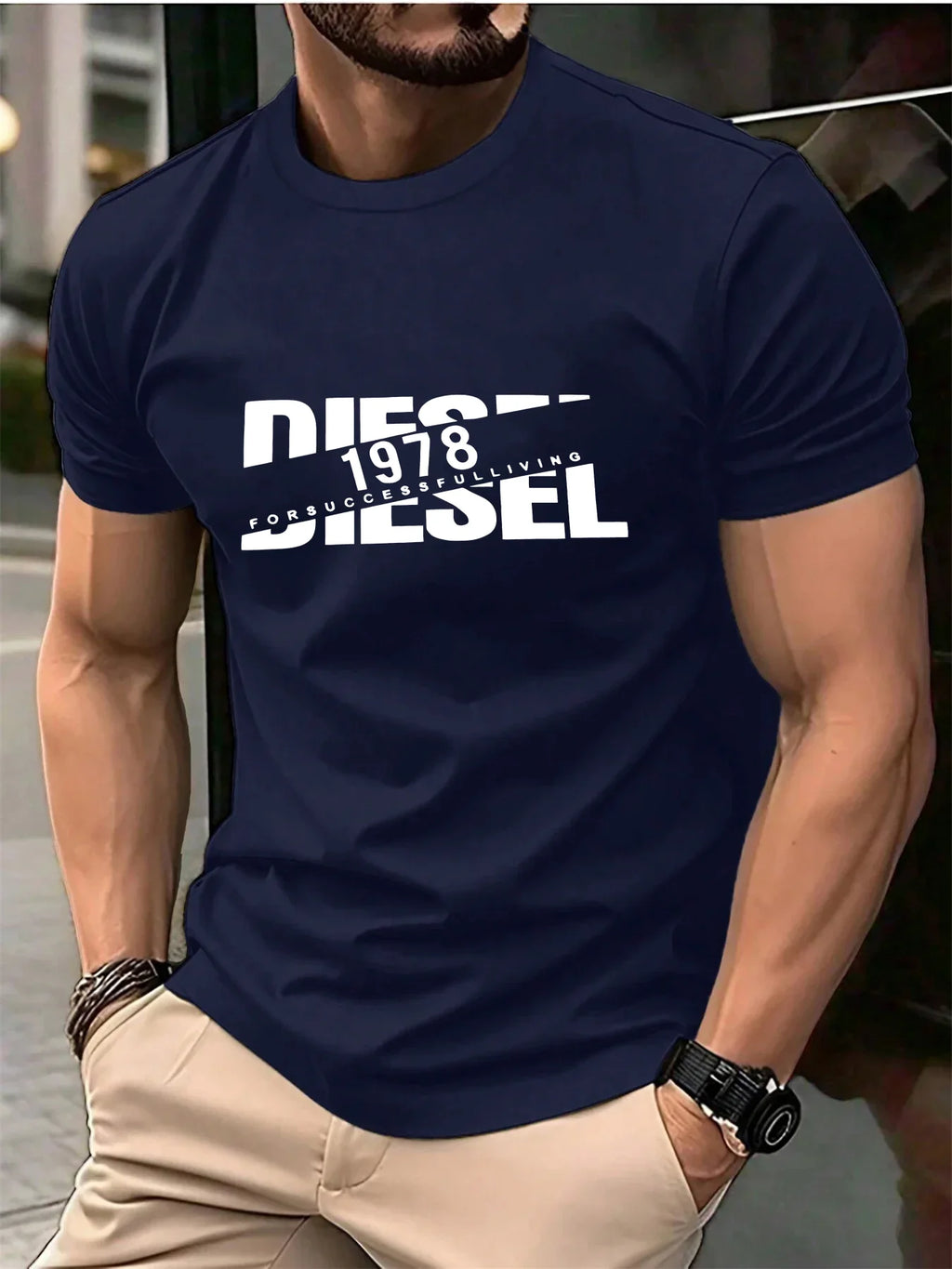 New trendy men's fashion T-shirt, black T-shirt, comfortable summer T-shirt, pure cotton short sleeved T-shirt, 2026 bestseller