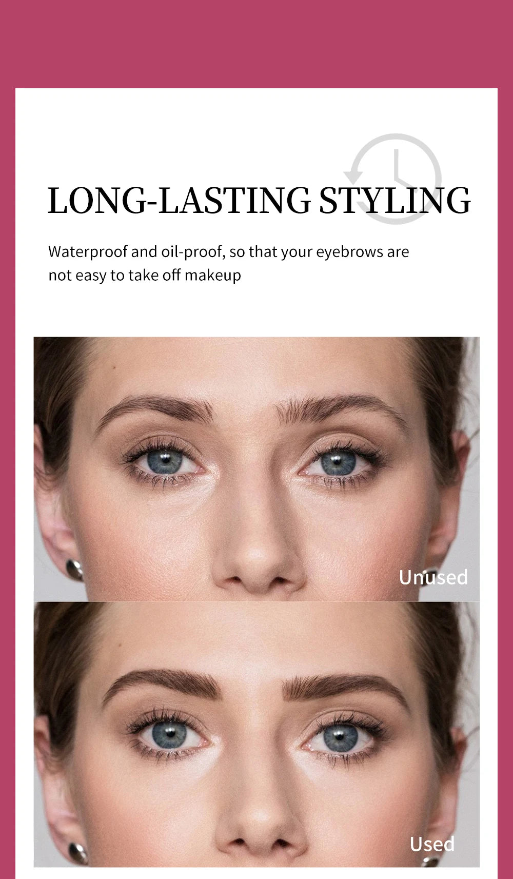 QIBEST Eyebrow Gel Styling Liquid Colorless Transparent Fixed Gel Waterproof Sweat-proof Eyebrow Repair Makeup Gel For Eyebrows