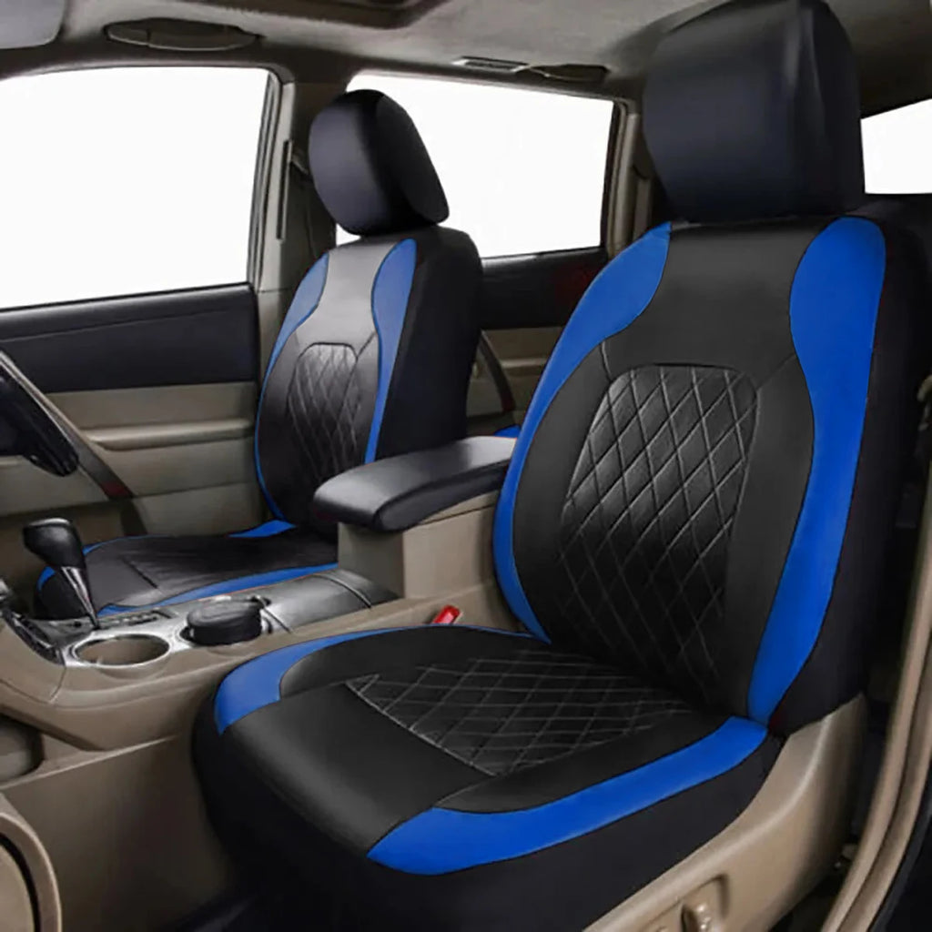 Universal Internal Seat Covers 4PCS All-Season Quilted Faux Leather Car Seat Cover
