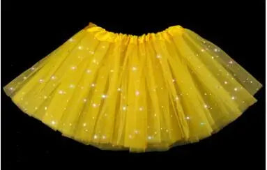 Kids Baby Star Glitter Dance Tutu Skirt For Girl Sequin 3 Layers Tulle Toddler Pettiskirt Children Chiffon 2-8T