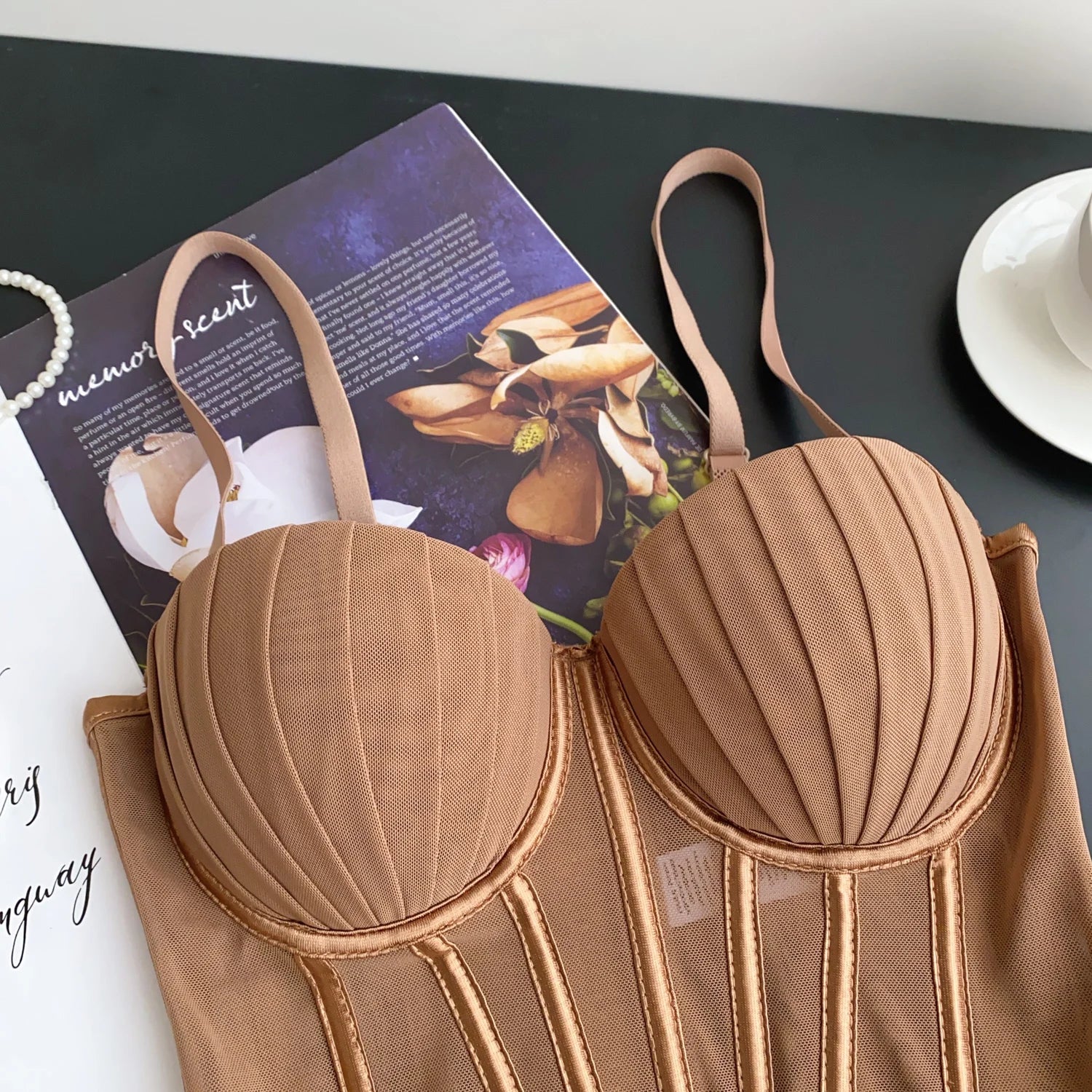 SINGREINY Fashion Solid Corset Lingerie Top Ladies Strap Sheer Mesh Slim Camisole American Retro Backless Beach Sexy Tank Top