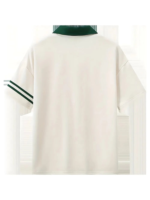 2026 Summer Men's Polo Shirt with Letter Print Breathable Lightweight Casual Fashionable Outdoor Men's Clothing