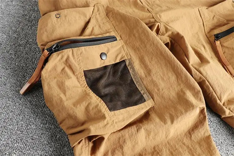 2025 New Japanese Loose Straight Outdoor Paratrooper Assault Pants Men's Functional Pocket Casual Trouser with Belt for Cityboy