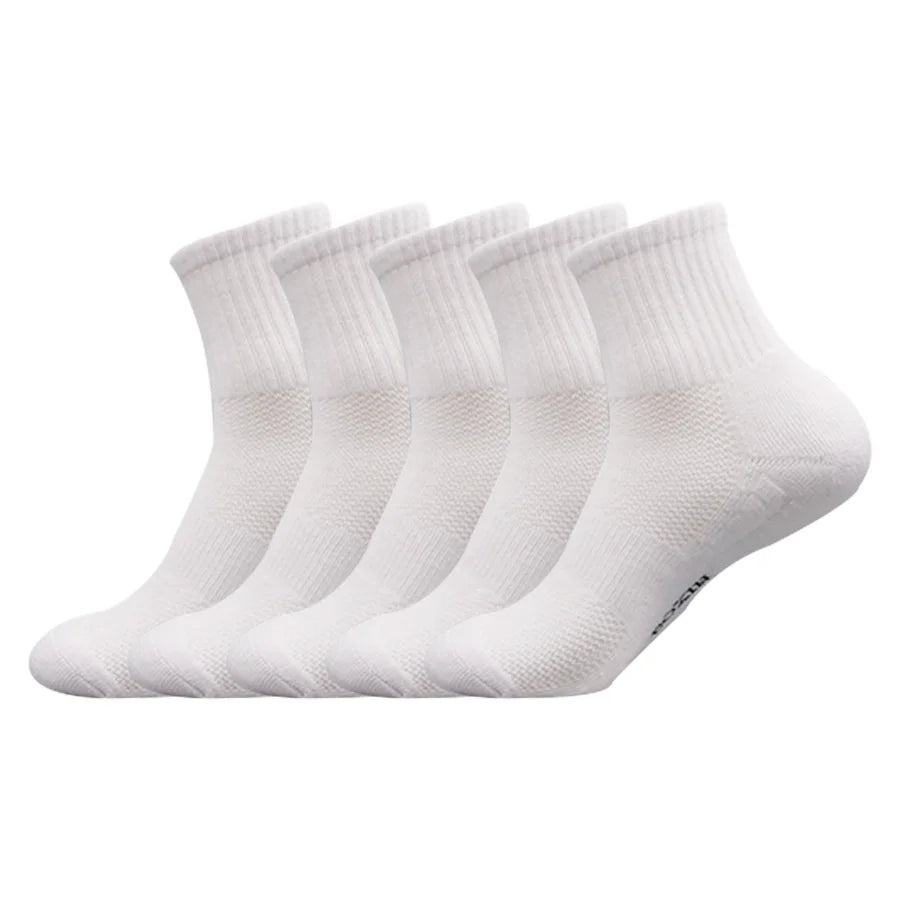 5/10/20 Pairs New Cool Men Black White Warm Socks Set Autumn Winter Male Solid Color Sport Short Socks For Men Dropshipping