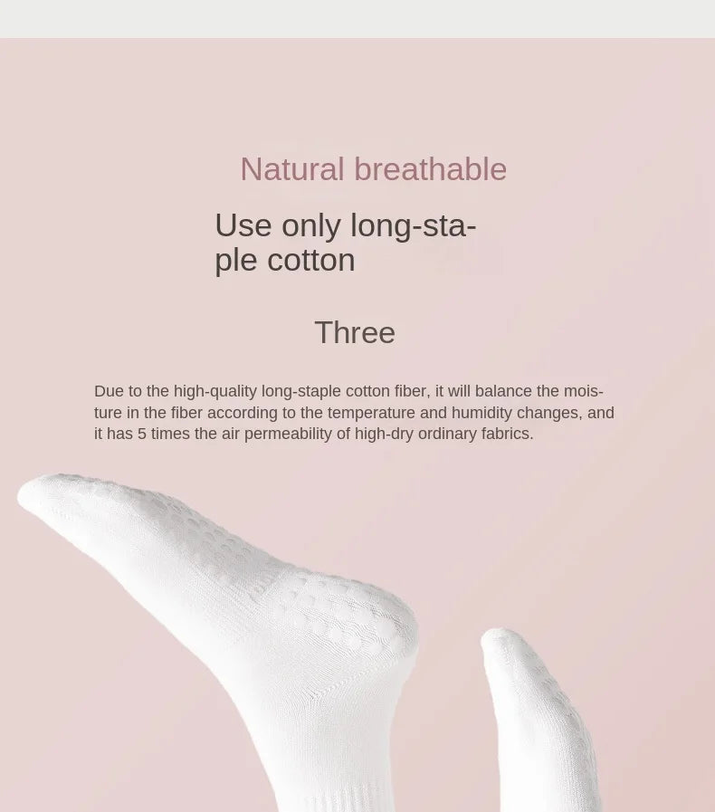 Professional Non-slip Yoga Socks Cotton Mid-tube Bottom Silicone Indoor Fitness Socks gym Floor Socks Dance Pilates Sports Socks