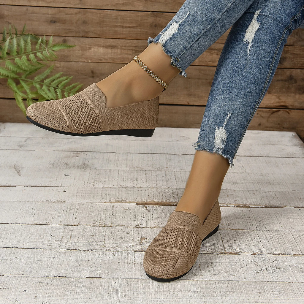 New Summer Mesh Square Toe Breathable Women Shoes Fashion Hollow Out Casual Flat Shoes for Women Large Size Zapatos De Mujer