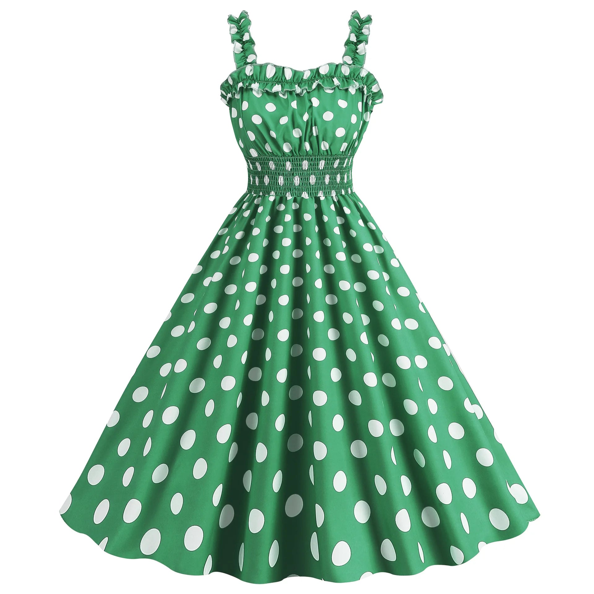 Elegant Women Pink Polka Dot Dress Summer Robe Hepburn 1950s 60s Vintage Sexy Halter Rockabilly Retro Party Dresses 2026 Vestido