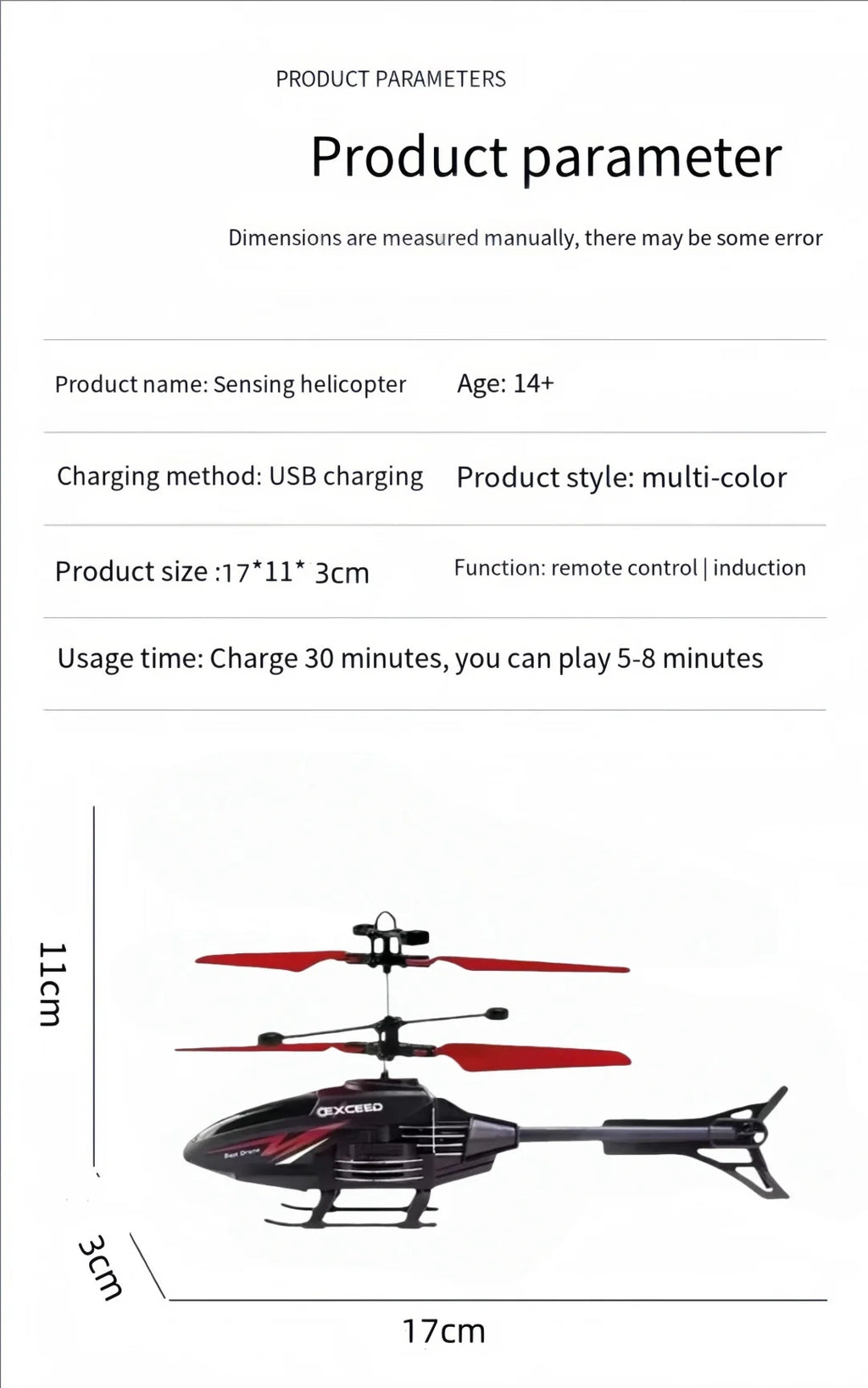 Induction helicopter toy room charged remote control small aircraft training coordination gifts for boys and girls