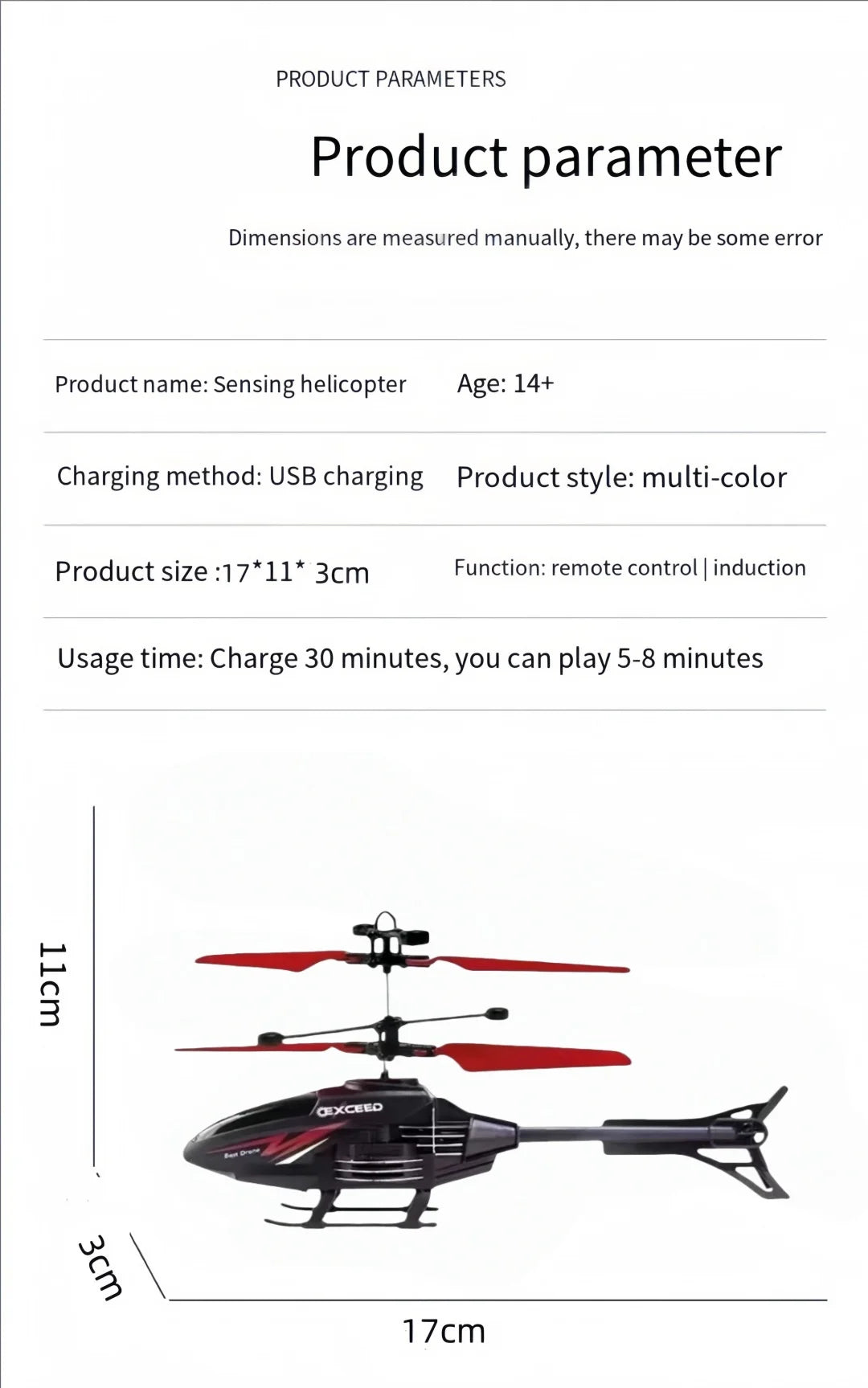 Induction helicopter toy room charged remote control small aircraft training coordination gifts for boys and girls