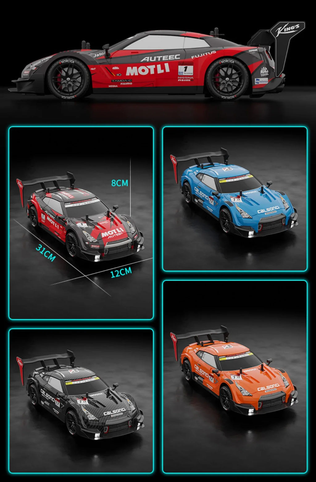 GTR 2.4G Drift Racing Car 4WD Off-Road,Remote Control Vehicle Electronic Hobby Toys For Kids RC Car