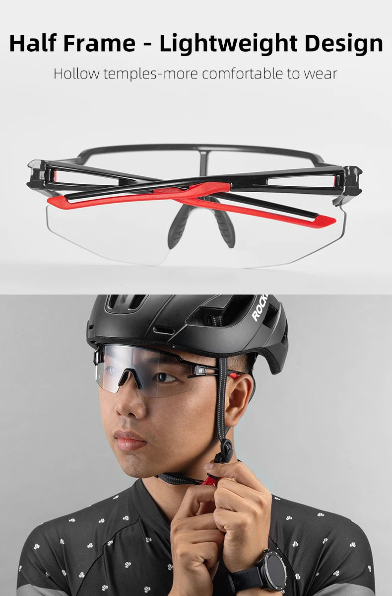 ROCKBROS Cycling Glasses Polarized UV400 Protection Bicycle Sunglasses Men Women Photochromic MTB Road Bicycle Goggles Eyewear