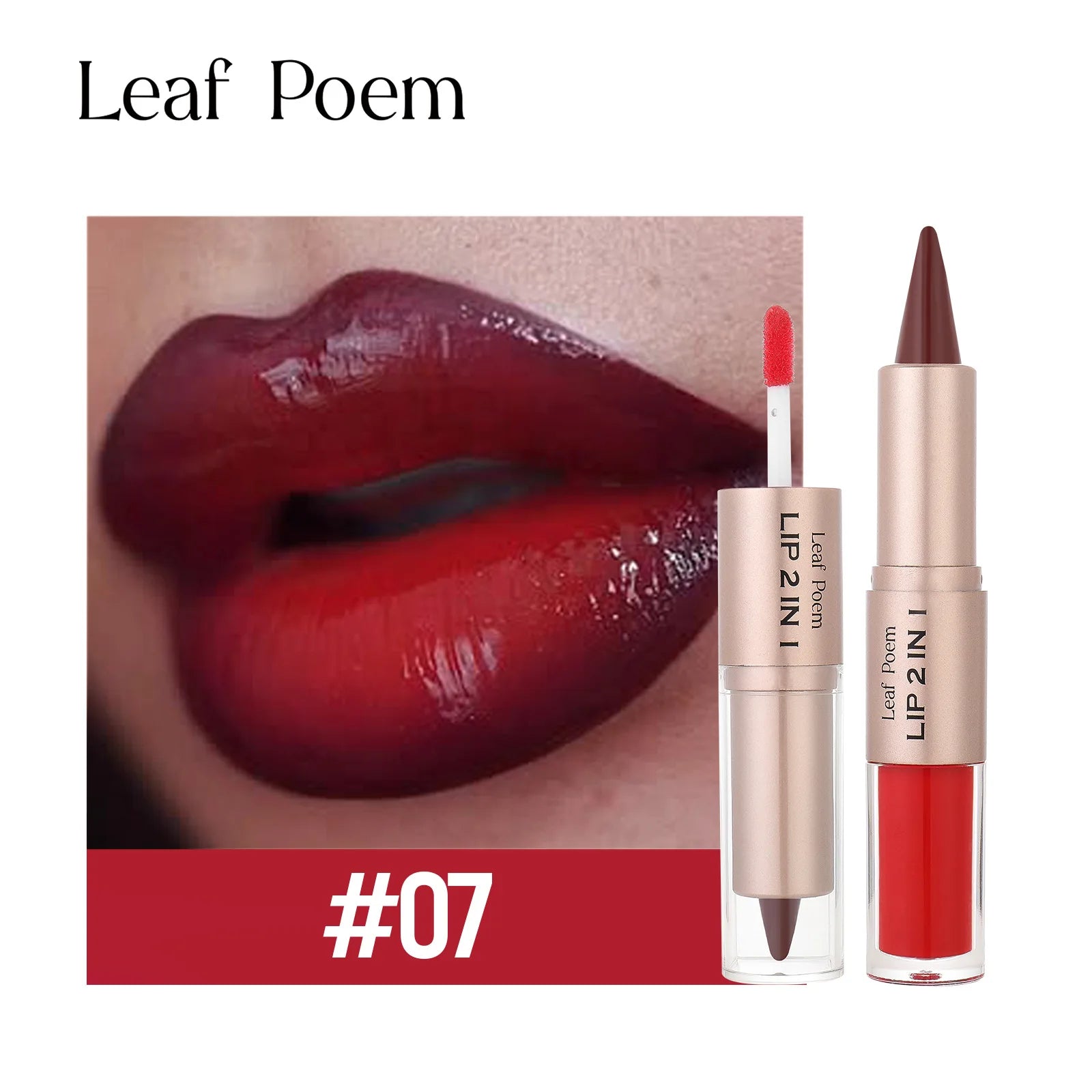 Black Brown Tapered Lip Liner Contour Pencil Double Head Mirror Plumping Lip Glaze Crystal Gloss Sexy Red Lips Tint Makeup New