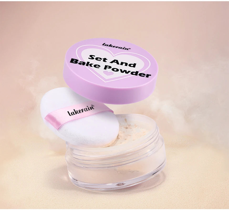 Loose Baking Setting Powder Long Lasting Oil Control Natural Face Matte Waterproof Brightening Loose Powder Makeup Cosmetics