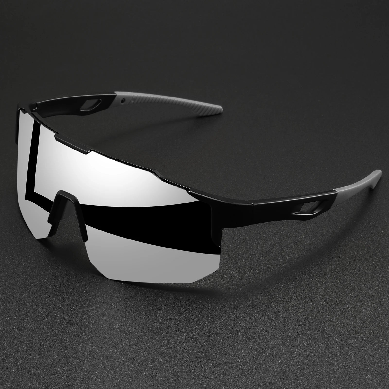 Oversized Colorful Sports Sunglasses - Wraparound Design, UV400 Unisex Comfort Fit for Cycling, Hiking & Outdoor