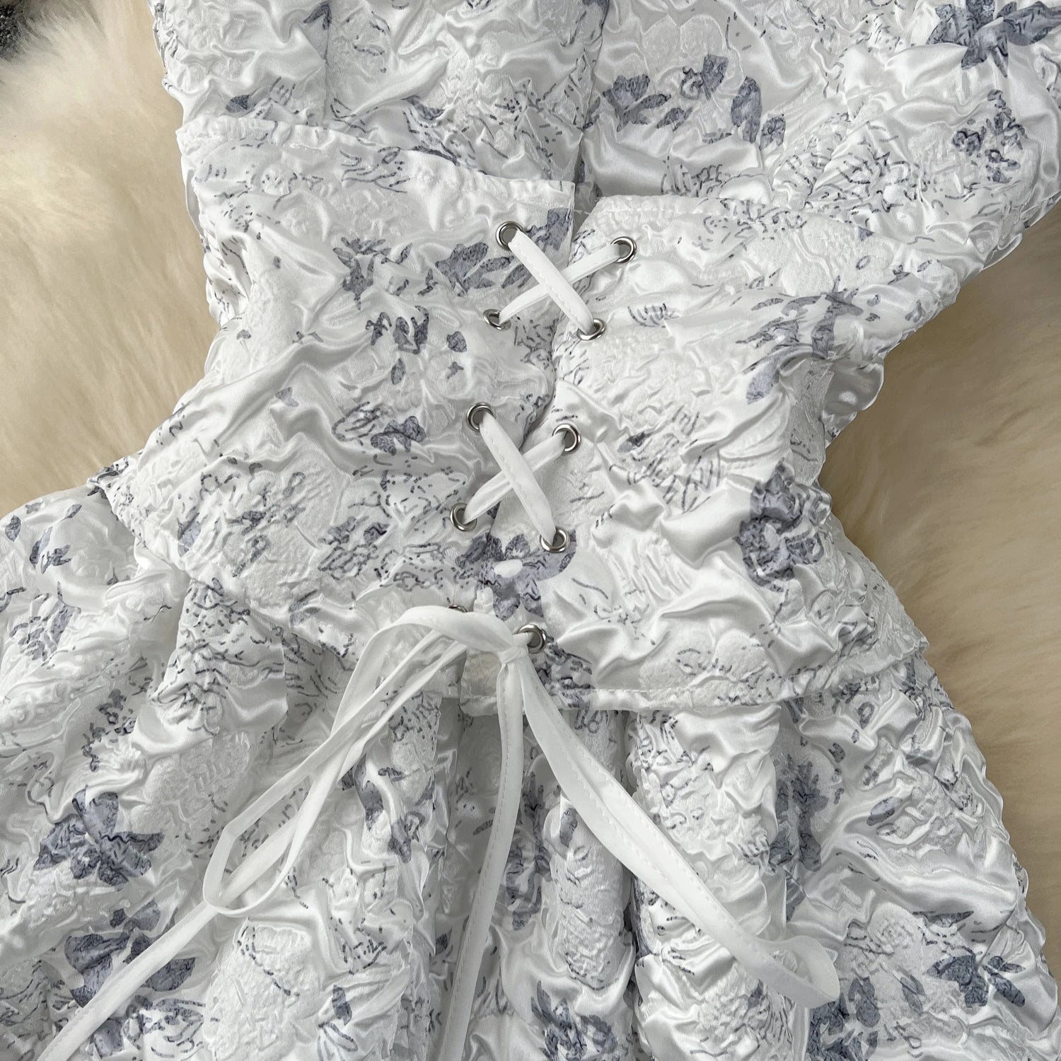 Court Style Elegant Long Dresses for Women Jacquard O-neck Short Sleeve A-line High Waist Vestidos Mujer Frenchic Dress Dropship