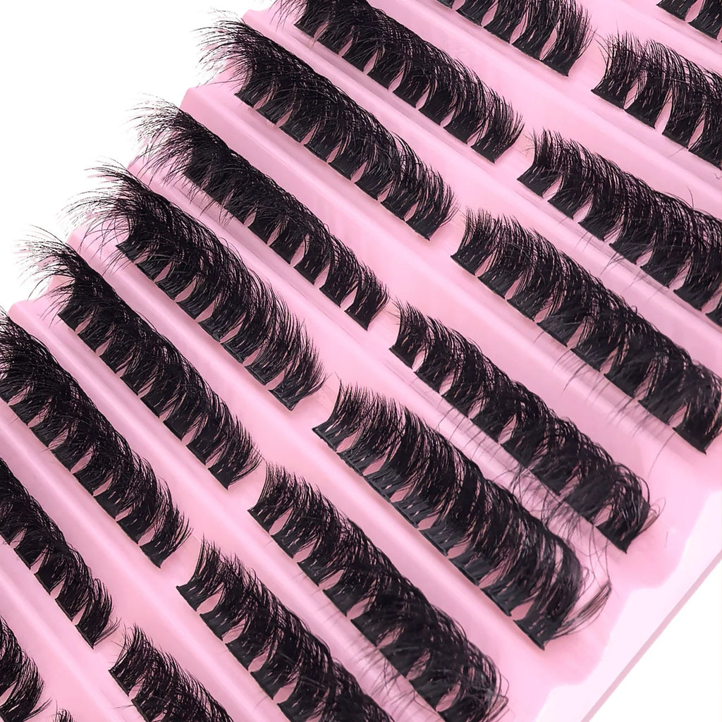 Individual Lashes 8-16mm 160pcs Cluster Lashes Natural Look Mixed Tray DIY Eyelash Extension Volume Lash Clusters Eyelashes