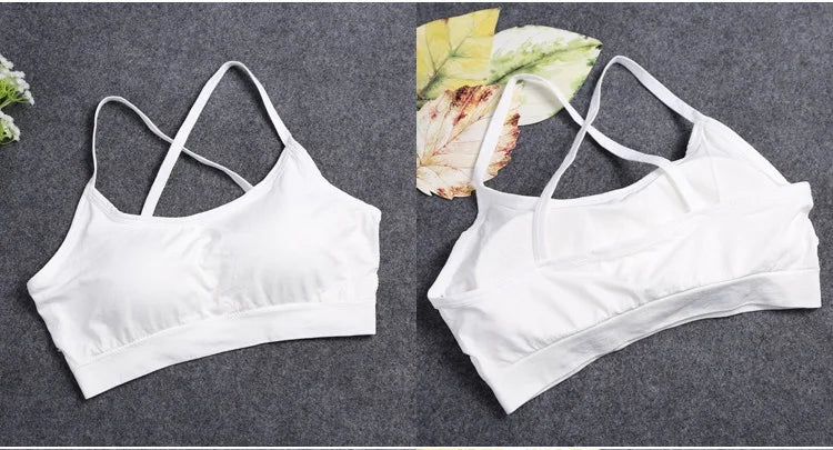 Sports Underwear Women Yoga Fitness Seamless Crop Top Wide Letter Straps Comfortable Workout Activewear Back Without Underwire
