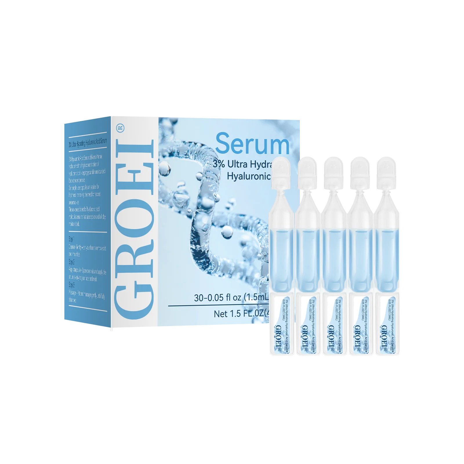 10pcs/Box PDRN Serum Moisturizing Repairs Brightens Reduces Sagging Skin Care Essence Benefits Anti Aging Facial Treatment