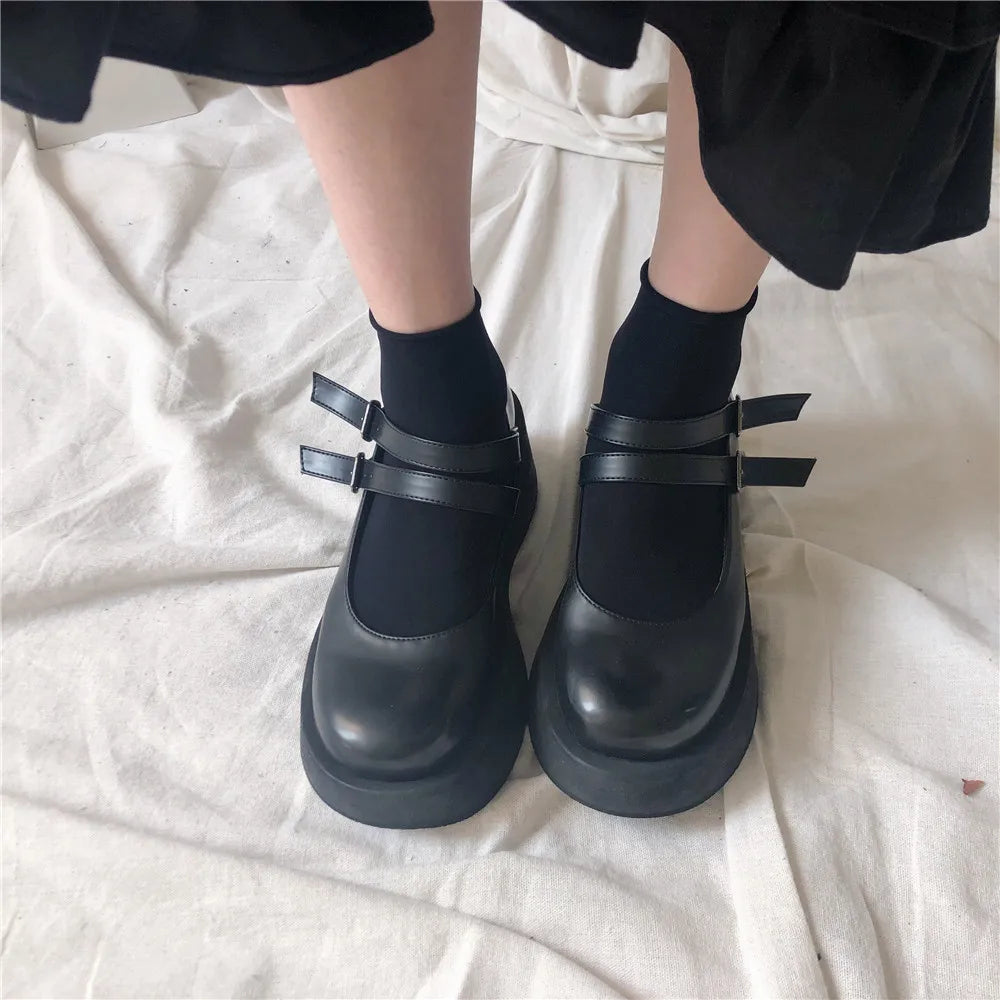 JK Women Black White Knee High Lolita Socks Lady Girls Over Knee Cute Long Sock Thin Breathable Solid Color Stockings For Women