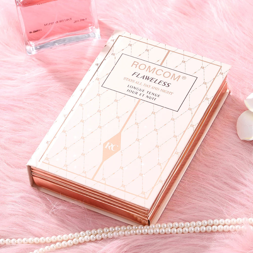 The makeup magic book contains eye shadow, lip gloss, powder blusher highlight, an ideal gift for women in holiday parties