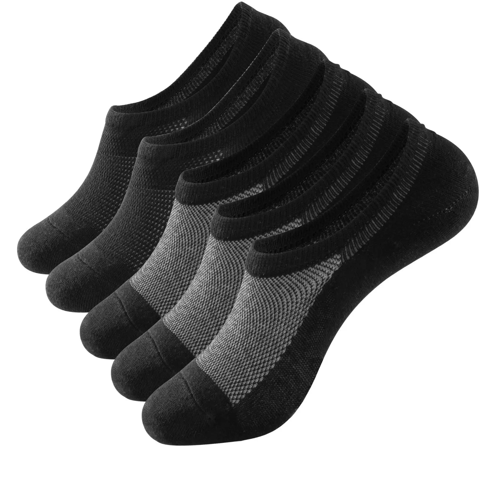 RMSWEETYIL 5 Pairs No Show Low Cut Short Invisible Liner No Slip Socks for Men and Women Cotton Thin Flat No See Boat Shoe Socks
