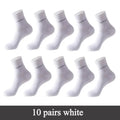 10 Pairs /Lot Bamboo Fiber Socks Men Casual Business Anti-Bacterial Breatheable Men's Crew Socks High Quality Guarantee Socks