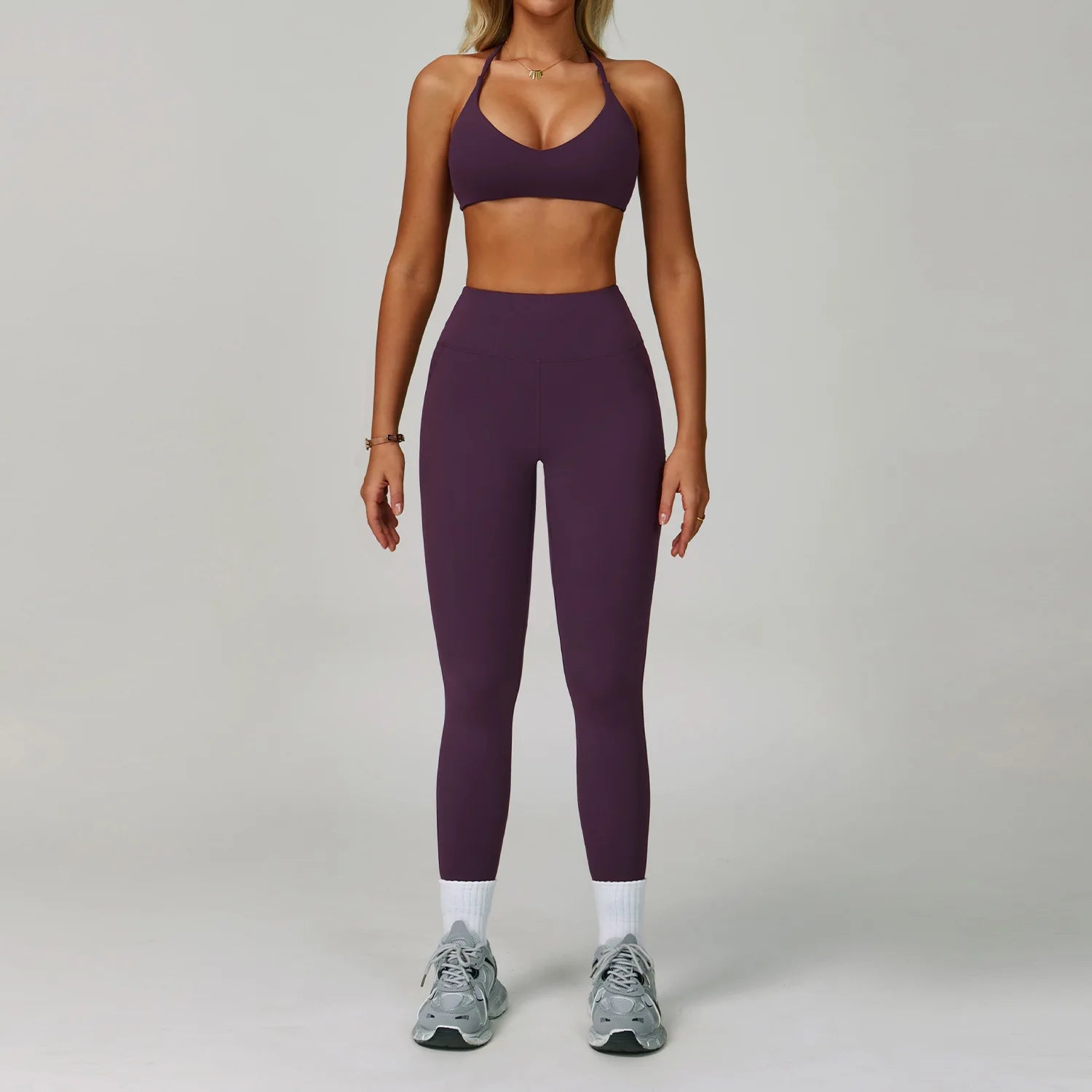 Hearuisavy Women's Running Comfort 2Pcs Sports Pants Set High Waist Push Up Workour Sportswear Casual Cycling Jogging Yoga Bras