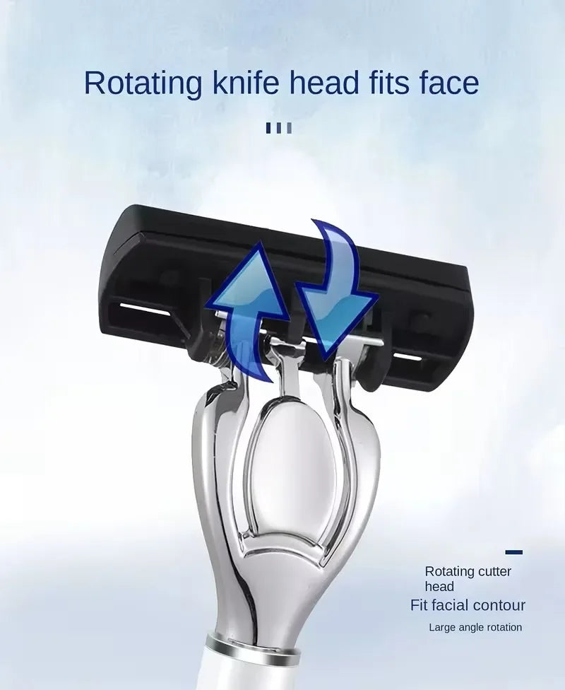3/6/12 Pcs/ High Quality Man Safety Razor Blade 6 Layer German Stainless Steel Shaving Cartridges Compatible Mach Shaver