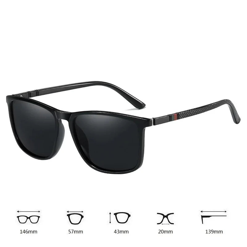 Luxury Square Vintage Polarized Cycling Sunglasses Men Women Fashion Travel Driving Fishing Sun Glasses Male Eyewear UV400