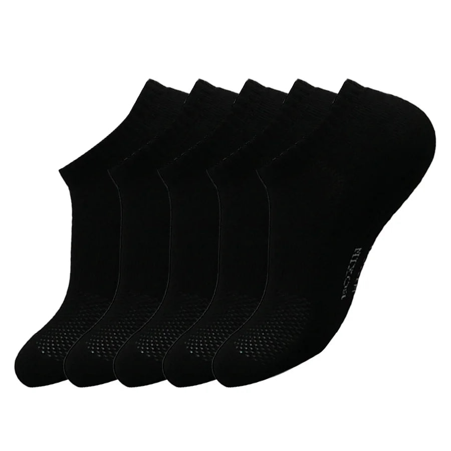 5/10/20 Pairs New Cool Men Black White Warm Socks Set Autumn Winter Male Solid Color Sport Short Socks For Men Dropshipping