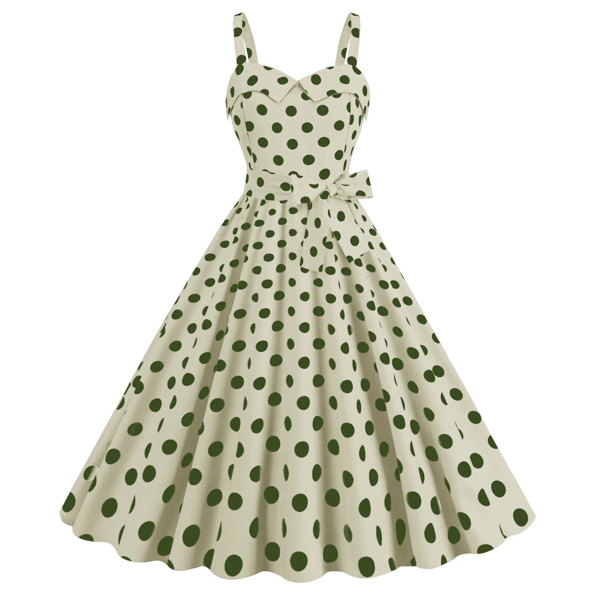 Elegant Women Pink Polka Dot Dress Summer Robe Hepburn 1950s 60s Vintage Sexy Halter Rockabilly Retro Party Dresses 2026 Vestido