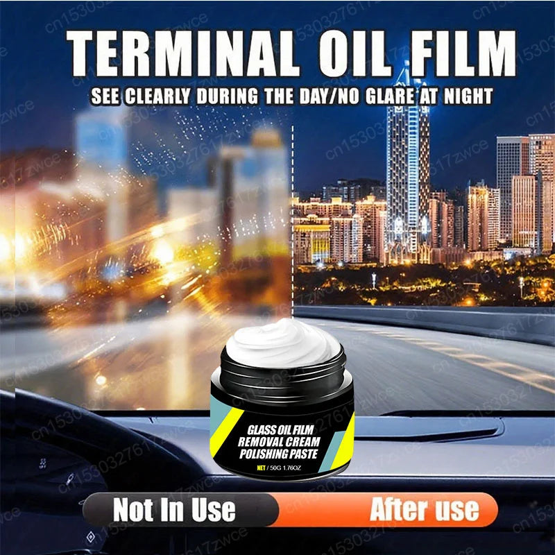 Car Glass Polish Coating Kit for Windshield Oil Film Removal Paste Car Glass Water Repellent Anti Rain Hydrophobic Cleaning Kits