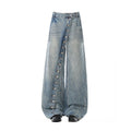Women's Blue Y2k Wide Jeans Oversize Grunge Jean Pants Vintage Harajuku Baggy Boyfriend Denim Trousers Alternative Clothes 2026