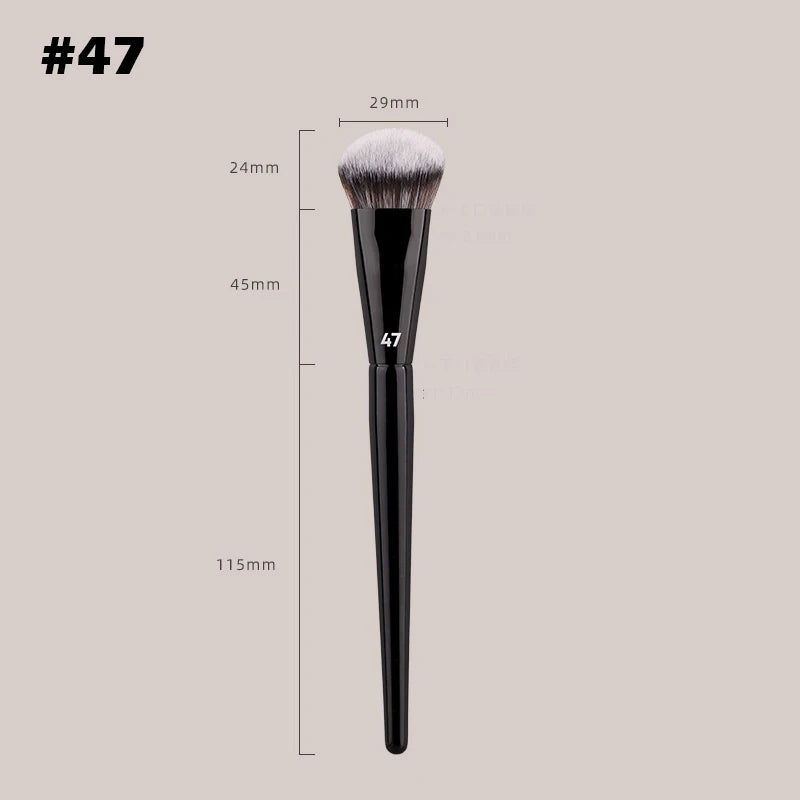 Single Flat Round Tube Flat Head Foundation Brush Concealer Makeup Brush Face Contour Foundation Makeup Tool