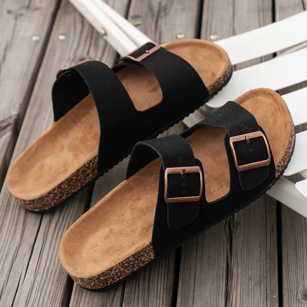 Men's Fashionable Slippers for Man Women Home Outdoor Waterproof Non-Slip Slip-On Versatile Romen Sandals Shoes Size39-46