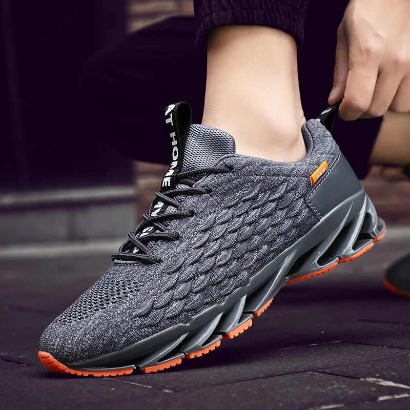Men Running Shoes Non Slip Breathable Fashionable Outdoor Lightweight Lace Up Wear-resistant Casual Walking Shoes for Men