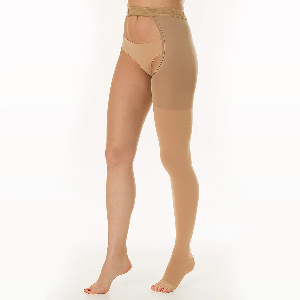 Legbeauty 20-30mmHg Medical Thigh High Compression Stockings Unisex Open Toe Varicose Veins Sock Single Leg Lymphedema Pantyhose