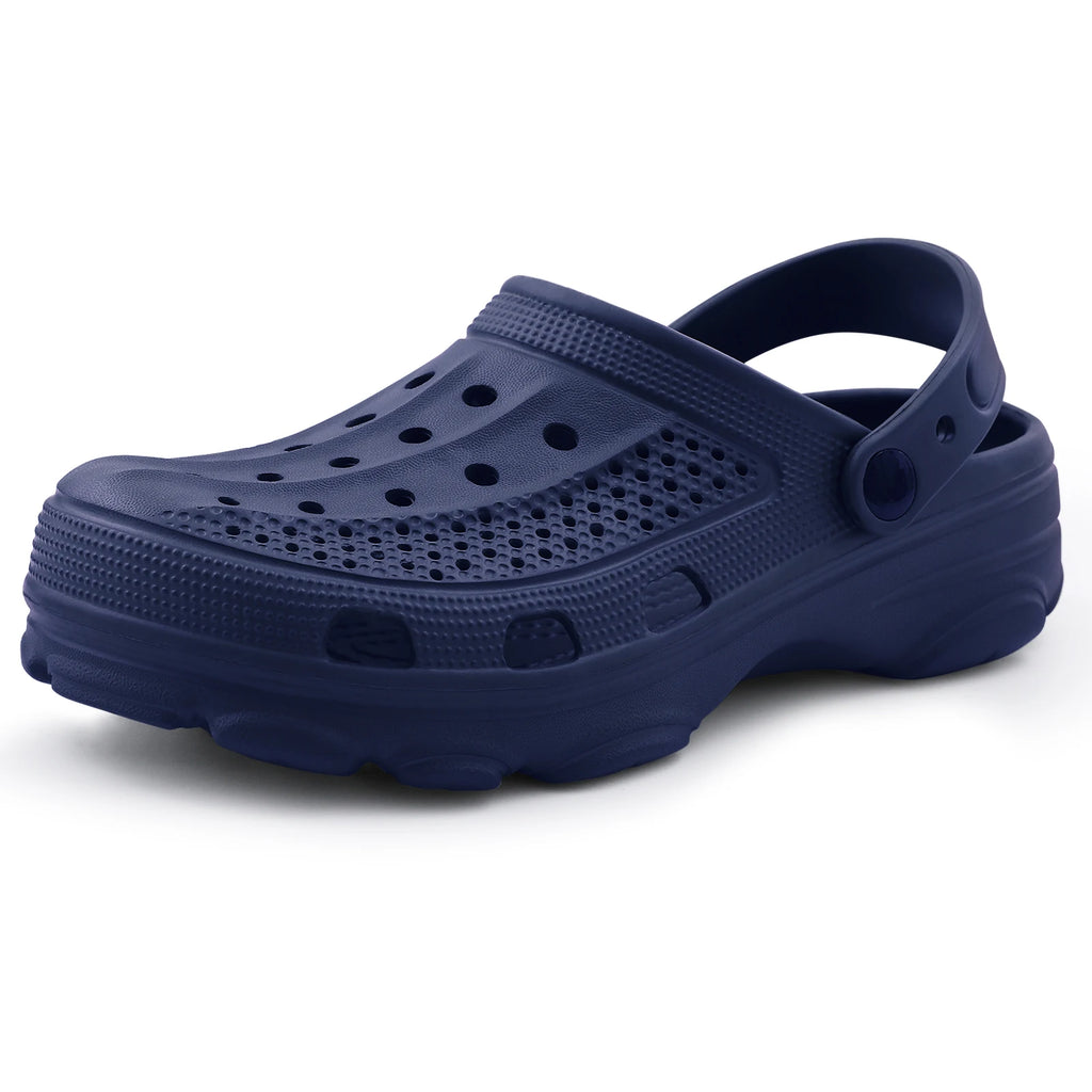 Smile Pop Casual Men Clogs Slippers Band Summer Slippers Outdoor Non-slip Beach Cozy Men Shoes Soft EVA Home Breathable Slippers