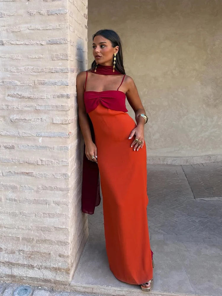 Solid Color Strapless Ribbon Women Summer Dress Sexy Sleeveless Backless High Waist Slim Maxi Vestidos 2026 Lady Vacation Outfit