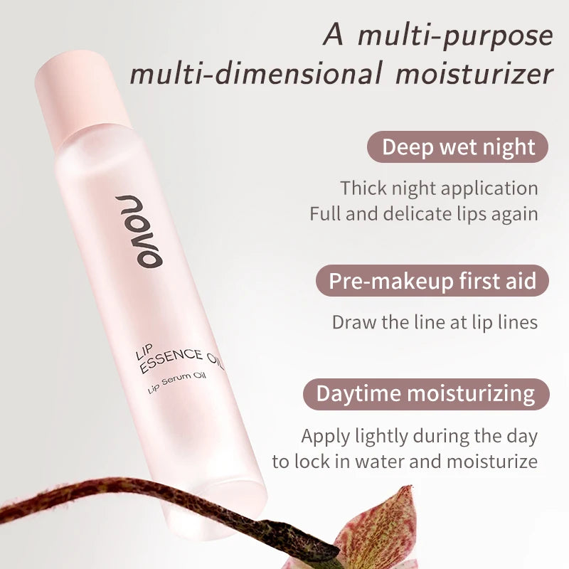 Squalane Hydrating Lip Serum & Lip Oil,Long-Lasting Moisture,Non-Greasy,Vitamin E, Nourishing Lip Care For Dry Cracked Lip Tones