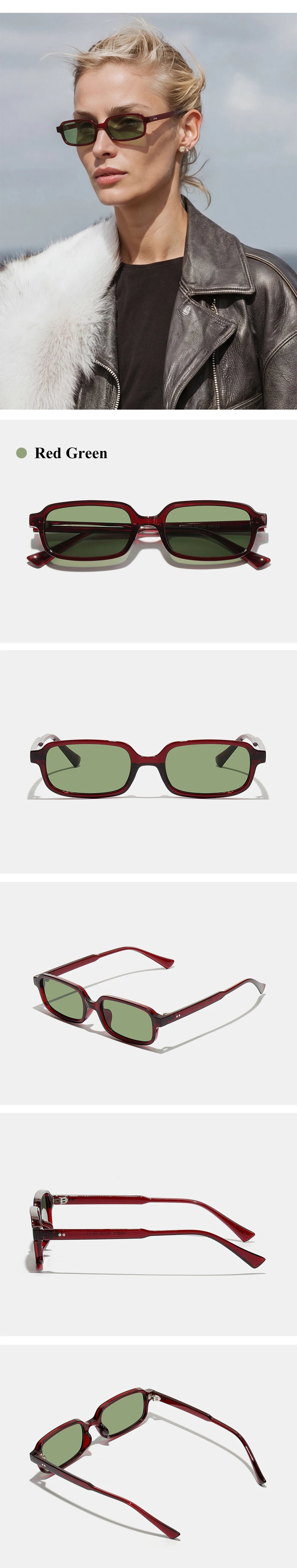 Ruiao Women Small Square Sunglasses Retro Fashion UV400 Sun Glasses for Women Luxury Brand Designer Eyewear Female Shades
