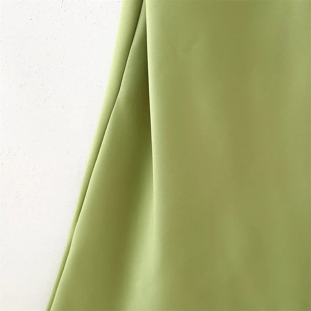 VEITCHE Elegant Women's Soft Silk Satin Long Dress Halter Backless Sleeveless Maxi Dresses Summer Lady Long Ribbon Party Gowns