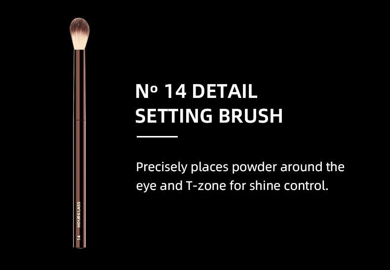 HOURGLASS Vegan brush travel brush set includes 7 brushes for the eye and face with a bag gift box packaging